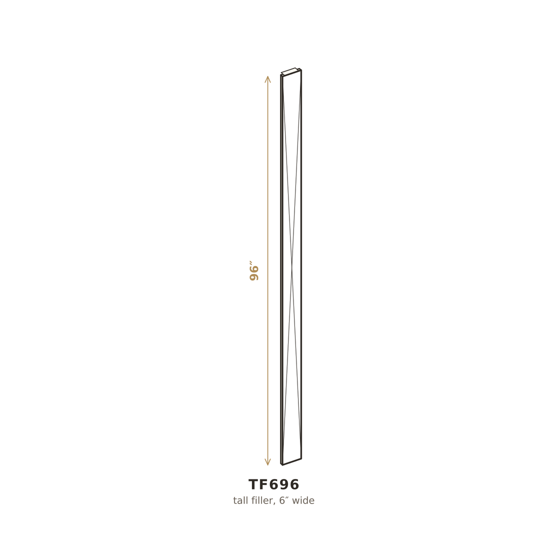 Toasted Maple Walnut Tall Filler 6" x 96"