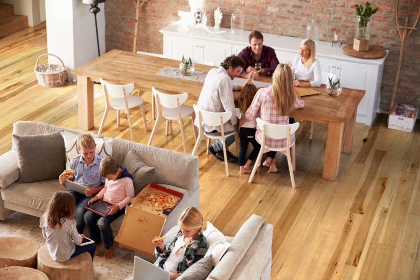 Hickory Casentino engineered hardwood room scene
