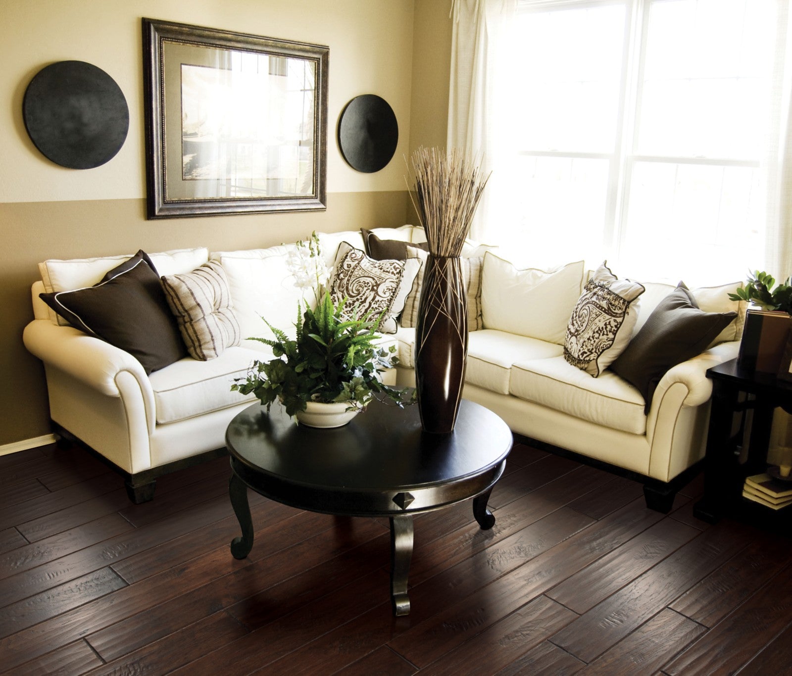 Mohawk Windridge Hickory in Espresso Hickory, Engineered Wood room scene