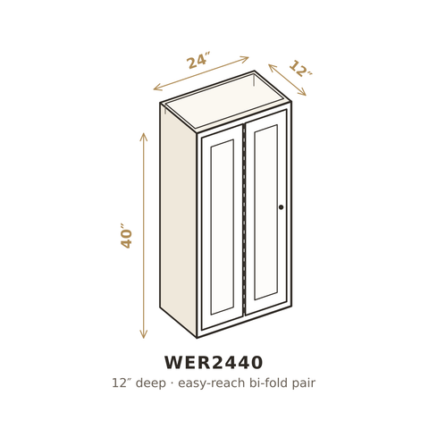Roasted Espresso Shaker Wall Easy Reach Corner 24" x 40" H