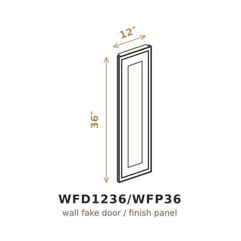 Rustic Urban Oak Wall Fake Door 12" x 36" / Finish Panel 36"
