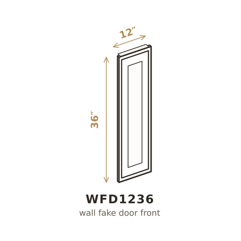 Heritage Antique White Wall Fake Door 12" x 36"