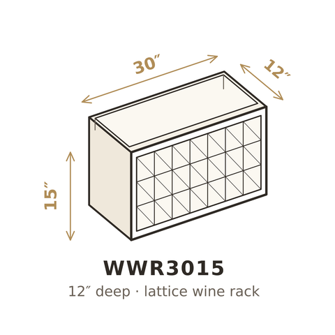 Midnight Black Shaker Wall Wine Rack 30" x 15"