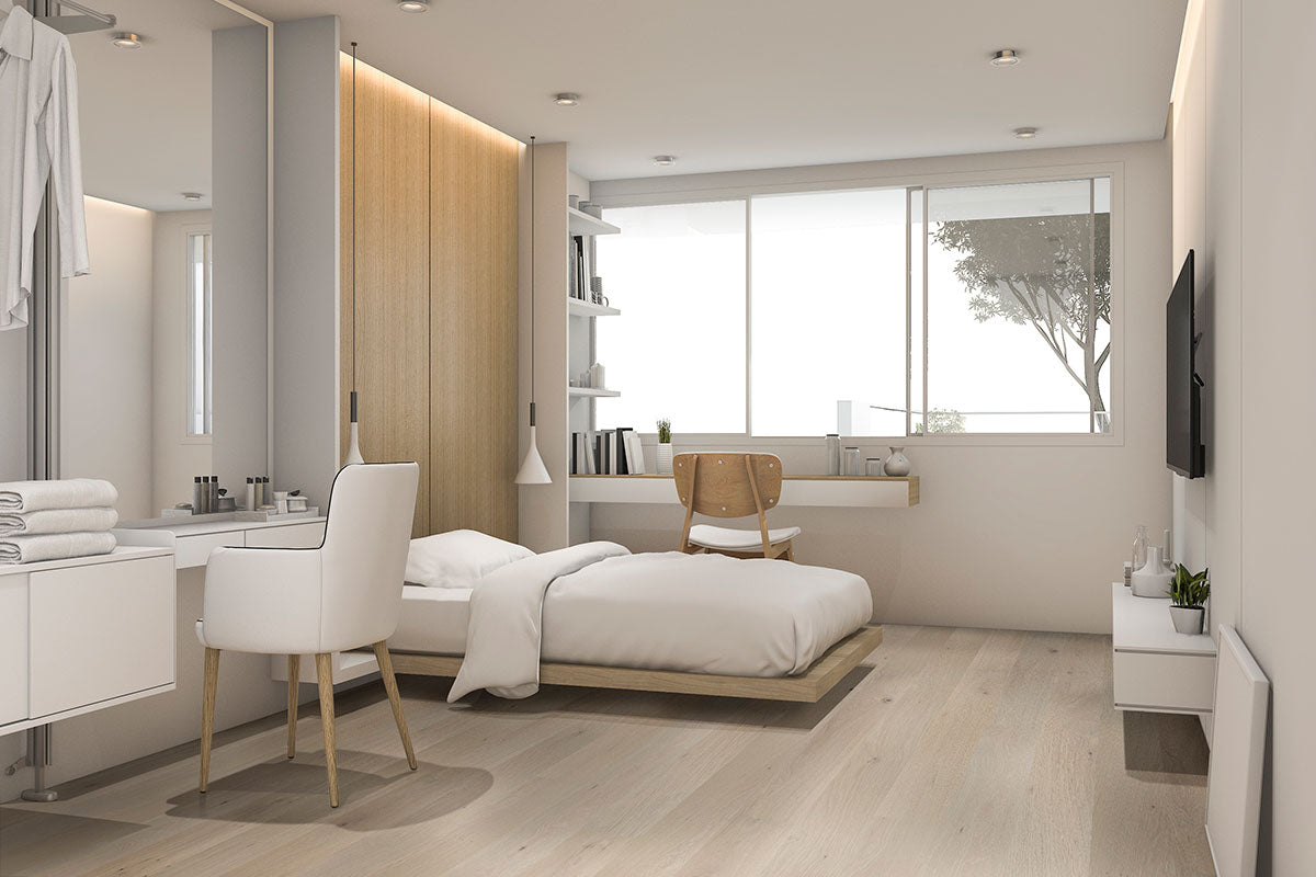 MSI Woodhills Aaron Blonde Oak Wood Flooring — surface detail in blonde tonality