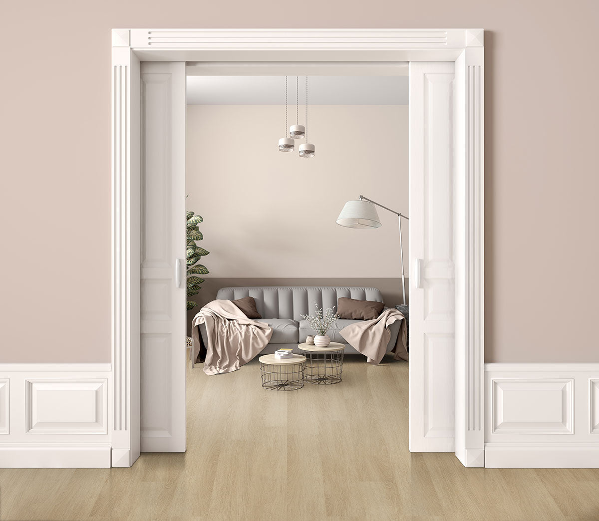 MSI Acclima Waldorf Luxury Vinyl Plank Flooring — surface detail in natural tonality