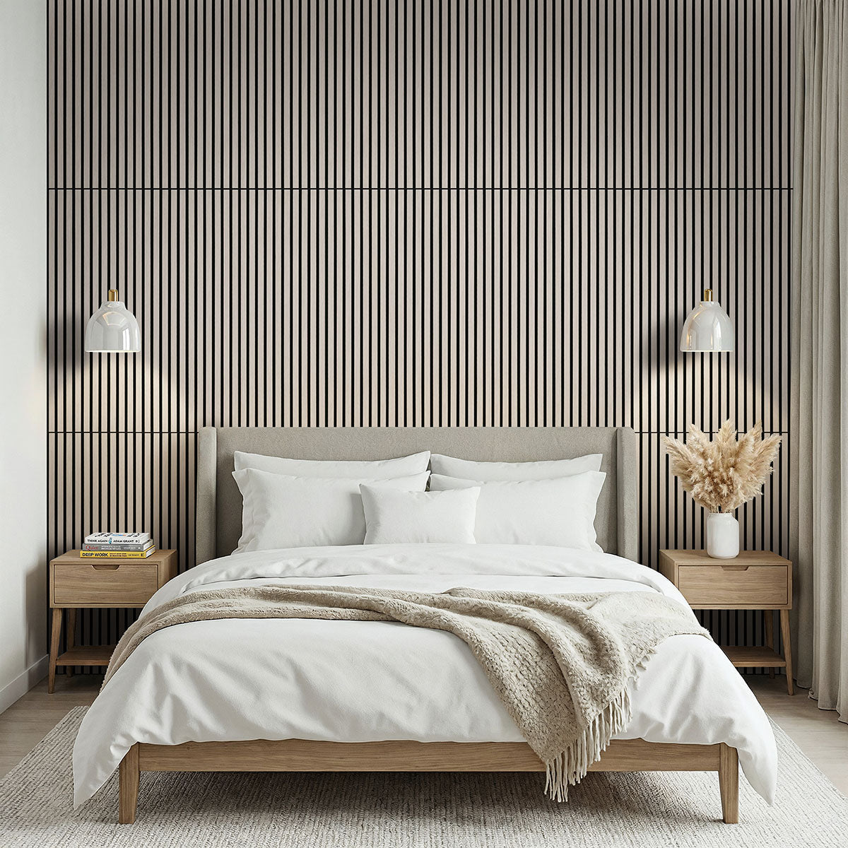 MSI Fog 24x48 Acoustic Wood Slat Panel — room scene