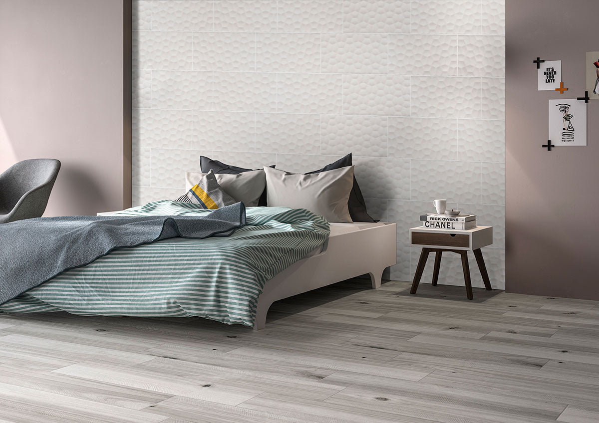 MSI Adella Viso White 12x24 Ceramic Tile — surface detail in white tonality
