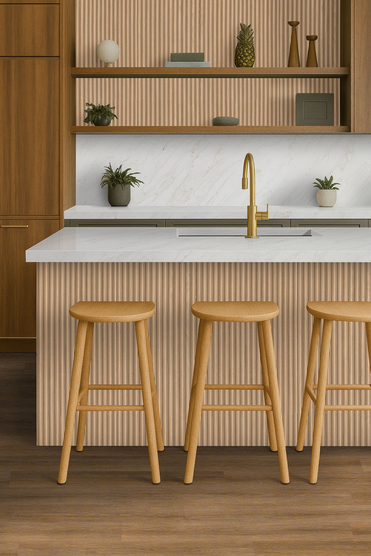 MSI Studio Adlar Luxury Vinyl Plank Flooring — surface detail in natural tonality
