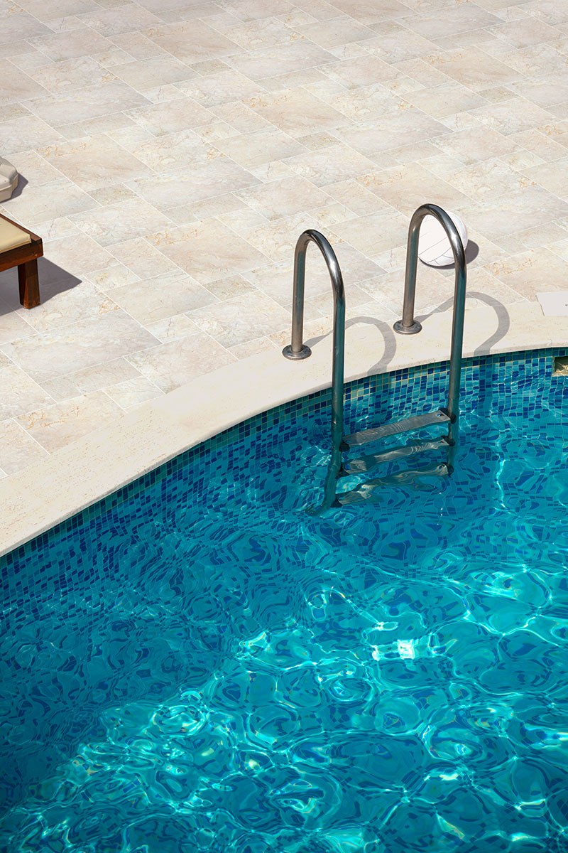 MSI Aegean Pearl Marble Paver — surface detail in pearl tonality