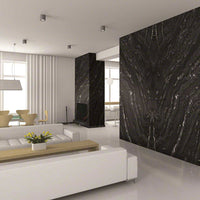 MSI Agatha Black Granite — surface detail in black tonality factory-finished eased edge ready for install