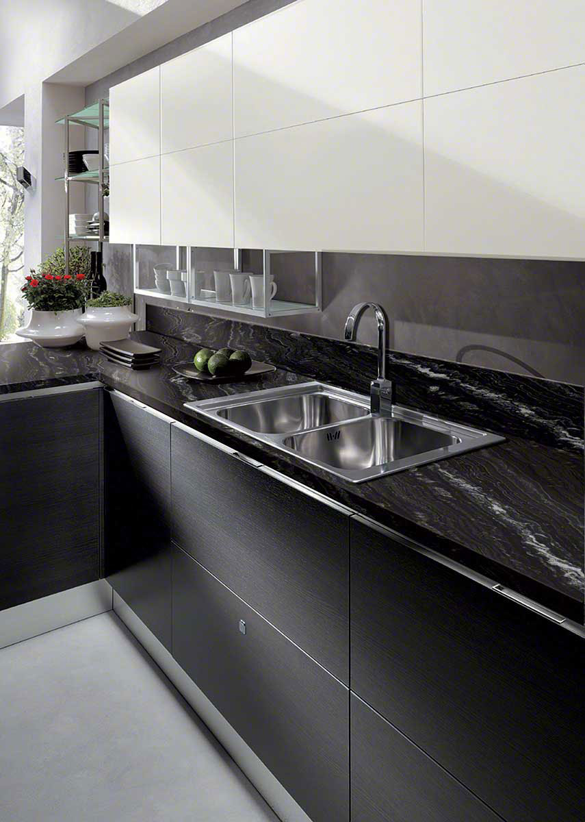 MSI Agatha Black granite countertop room scene, fourth view
