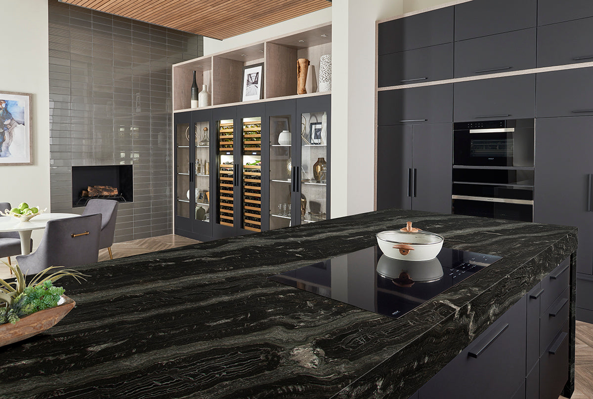MSI Agatha Black granite countertop room scene, eighth view