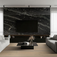 MSI Agatha Black Granite — surface detail in black tonality factory-finished eased edge ready for install