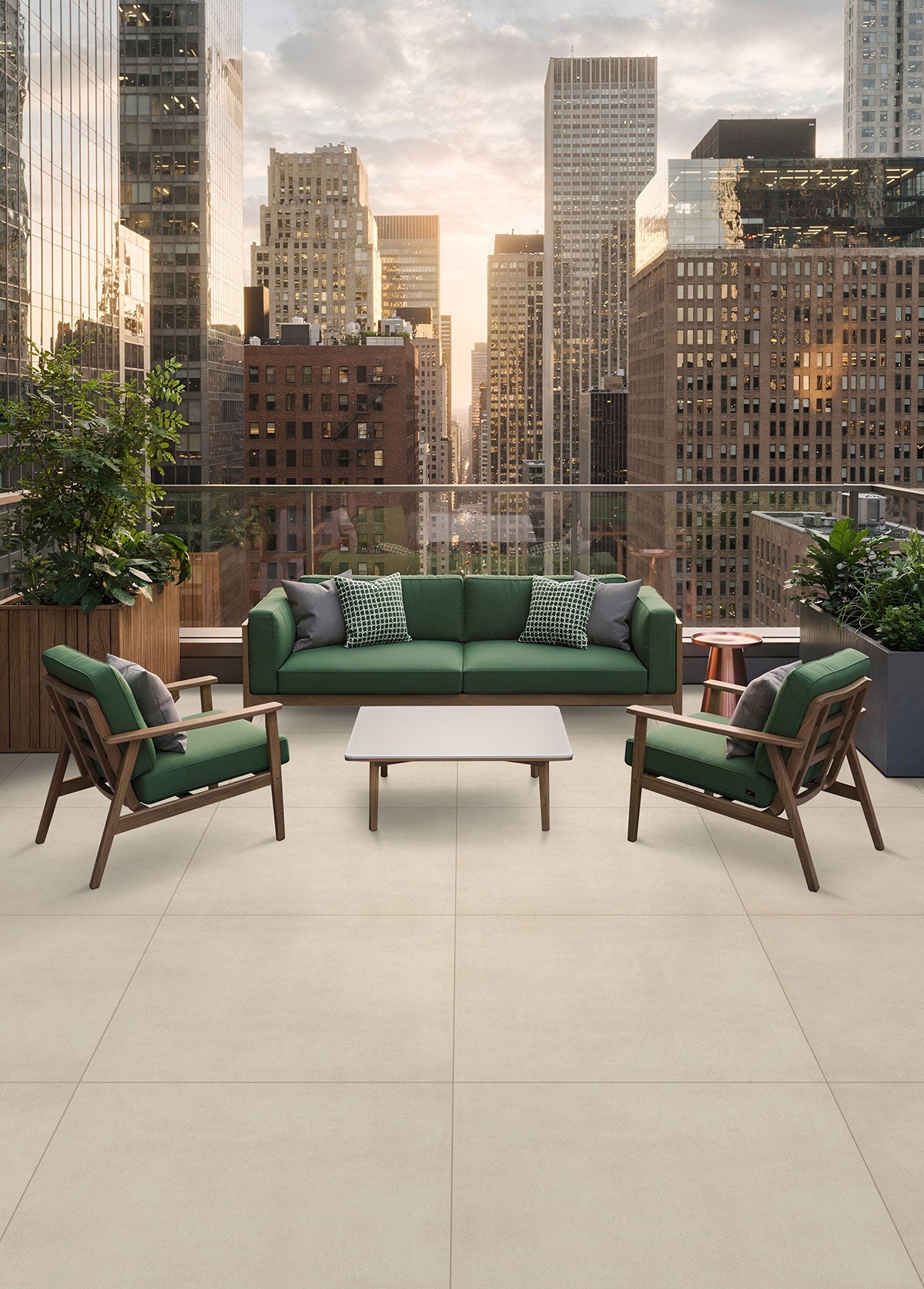 MSI Zement Blanco Porcelain Paver — surface detail in natural tonality