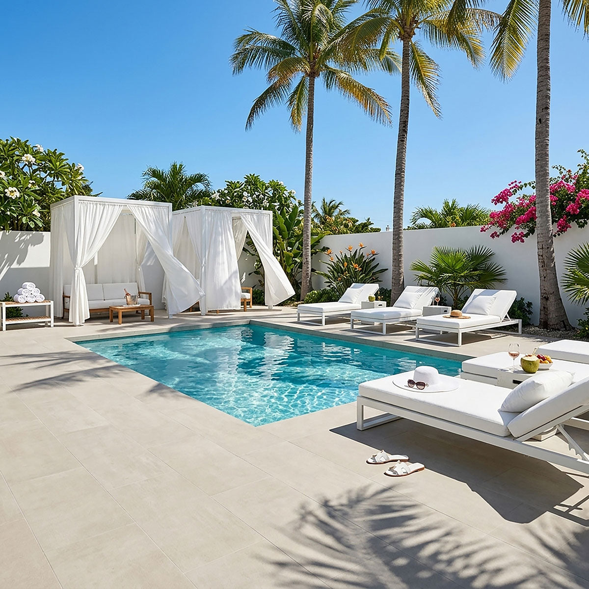 MSI Zement Blanco Porcelain Paver — surface detail in natural tonality