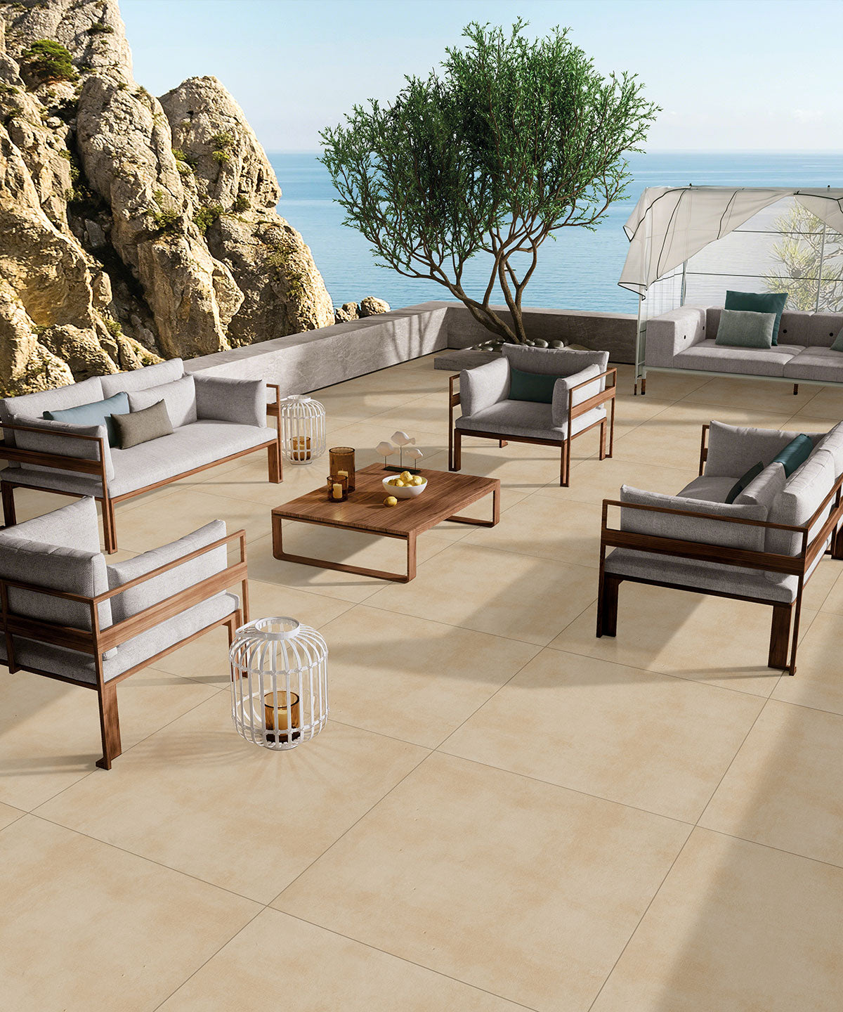 MSI Zement Nacar Porcelain Paver — surface detail in natural tonality