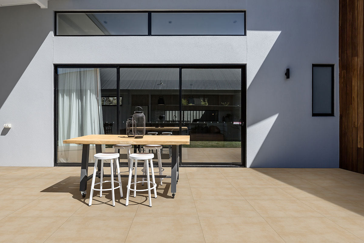MSI Zement Nacar Porcelain Paver — surface detail in natural tonality