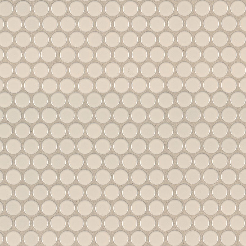MSI Domino Almond Penny Round Mosaic Tile — Porcelain Wall Tile