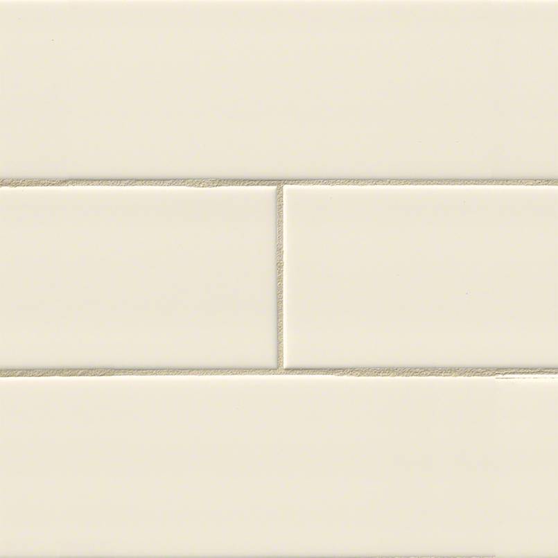 MSI Domino Almond Glossy Subway 4x16 — Porcelain Wall Tile for backsplash and feature wall