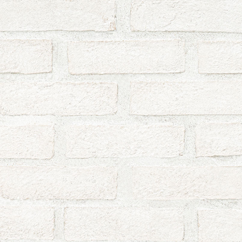 MSI Alpine White Reclaimed Clay Brick 2.25x7.5 — Porcelain Wall Tile in white tonality