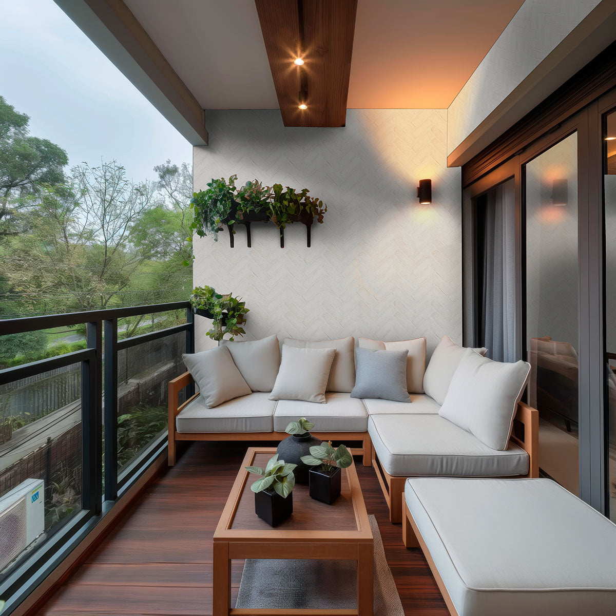 MSI Alpine White Reclaimed Clay Brick — surface detail in white tonality