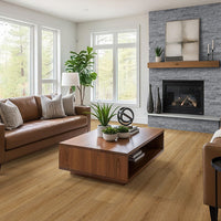 MSI XL Cyrus Amber Forrester Luxury Vinyl Plank Flooring — surface detail in amber tonality