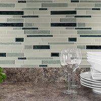 MSI Anacapri Blend Glass Tile — surface detail in natural tonality