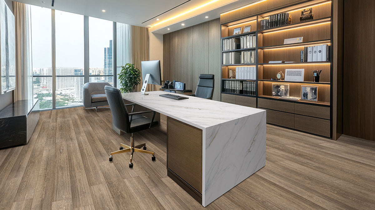 MSI Andover Abingdale Luxury Vinyl Plank Flooring — surface detail in natural tonality