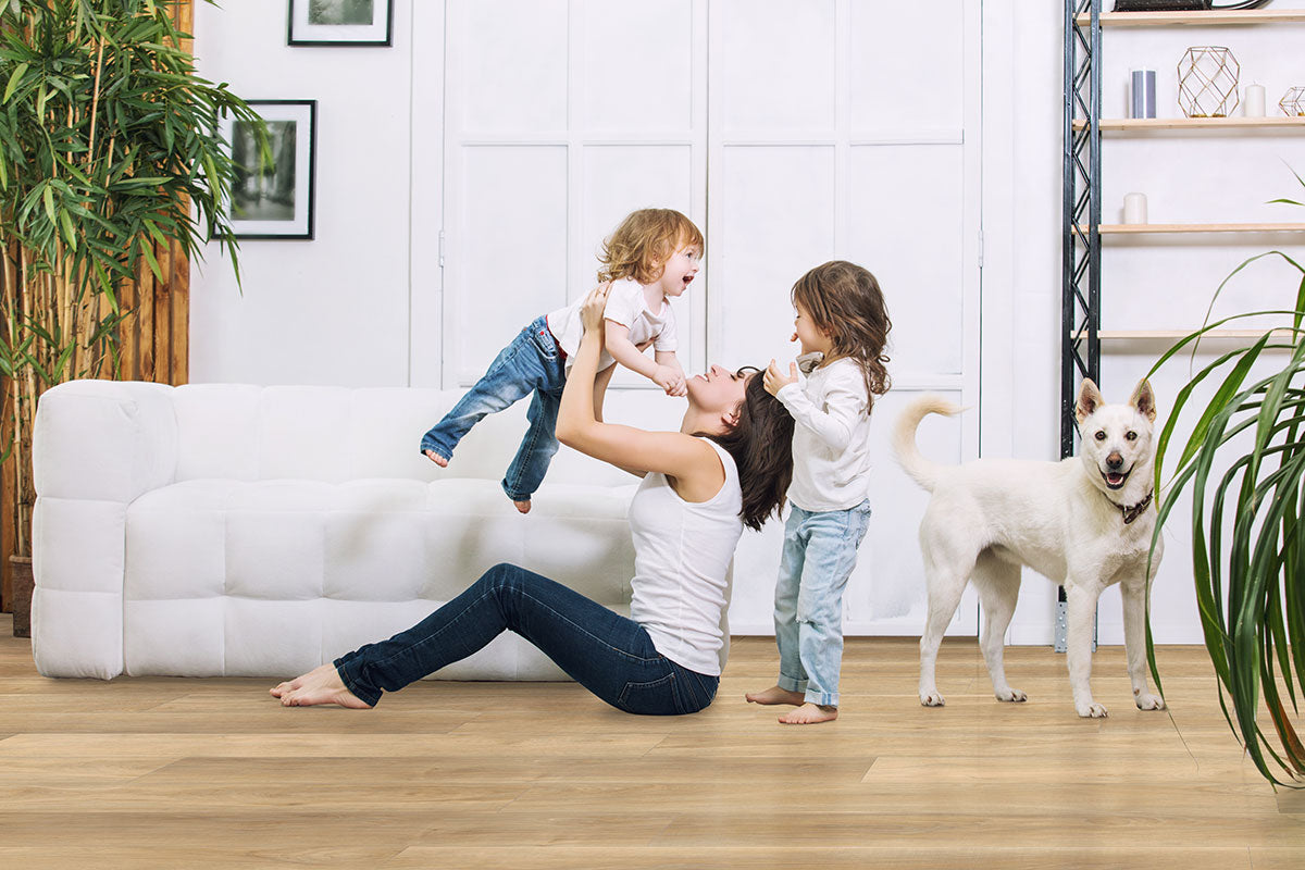 MSI Andover Bayhill Blonde Luxury Vinyl Plank Flooring — surface detail in blonde tonality
