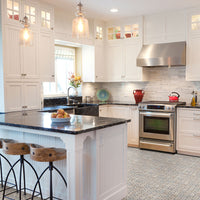 MSI Angora Polished Basketweave Tile — surface detail in natural tonality