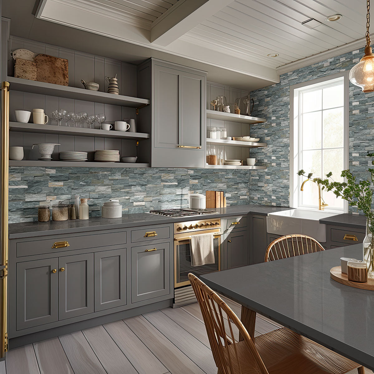 MSI Angora Polished Basketweave Tile — surface detail in natural tonality