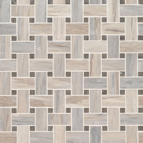 MSI Angora Polished Basketweave Tile