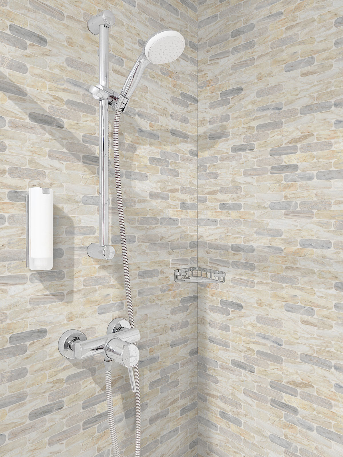 MSI Angora Ellipse Polished Tile — surface detail in natural tonality