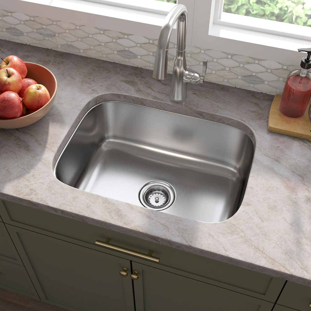 MSI Angora Elongated Octagon Tile — surface detail in natural tonality