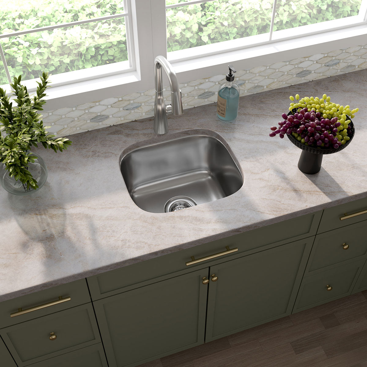 MSI Angora Elongated Octagon Tile — surface detail in natural tonality