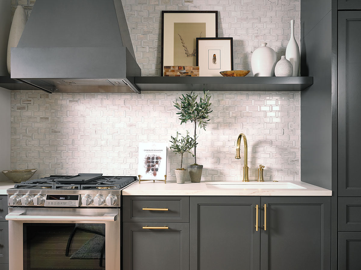 MSI Angora Framework Polished Subway Tile — surface detail in natural tonality