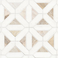 MSI Angora Geometric Pattern Tile — Natural Stone Mosaic polished