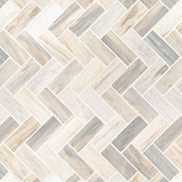 MSI Angora Polished Herringbone Tile — Natural Stone Mosaic 1x3