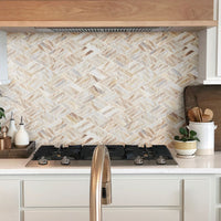 MSI Angora Rhombus Polished Tile — surface detail in natural tonality