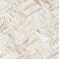 MSI Angora Rhombus Polished Tile — Natural Stone Mosaic natural stone mosaic mesh-mounted for shower