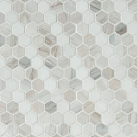 MSI Angora Sazi Polished — Natural Stone Mosaic 1 hexagon natural stone mosaic mesh-mounted for shower