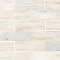 MSI Angora Subway Polished Tile 2x6 — Natural Stone Mosaic natural stone mosaic mesh-mounted for shower