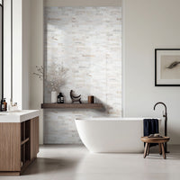 MSI Angora Subway Polished Tile 2x6 — surface detail in natural tonality