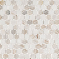 MSI Angora Tibi Polished — Natural Stone Mosaic 1 hexagon natural stone mosaic mesh-mounted for shower