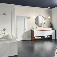 MSI Highland Park Antique White Glazed Tile 4x12 — surface detail in white tonality