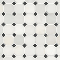 MSI Arabescato Carrara 2" Octagon Tile — Natural Stone Mosaic