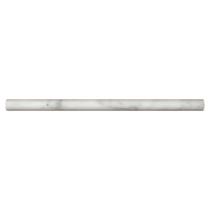 MSI Arabescato Carrara Pencil Molding — Tile Trim finishing trim piece color-matched to parent series