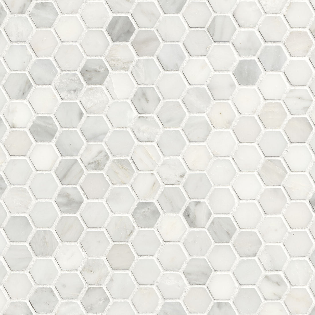 MSI Arabescato Carrara 1" Hexagon Mosaic Tile