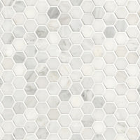 MSI Arabescato Carrara 1" Hexagon Mosaic Tile — Natural Stone Mosaic