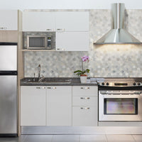 MSI Arabescato Carrara 2" Hexagon Mosaic Tile — surface detail in natural tonality